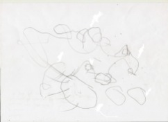 Ele desenhou uma batata, sol, carro, mandioca, numero 2 e um circo do palhaço.